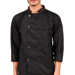 Black Chef Coat – Kaj Button Professional Chef Uniform