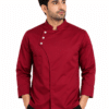 Maroon Chef Coat with 3 Tich Button Design