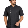 Black Chef Coat by SP Uniform – a clean Front 3 Button chef uniform designed for professional chefs and hospitality teams.