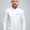 White Chef Coat with Concealed Button Design by SP Uniform – a clean and professional chef uniform for hotels, restaurants, cafés, cloud kitchens and catering teams.