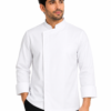White Chef Coat Full Sleeves with Inside Button professional chef uniform